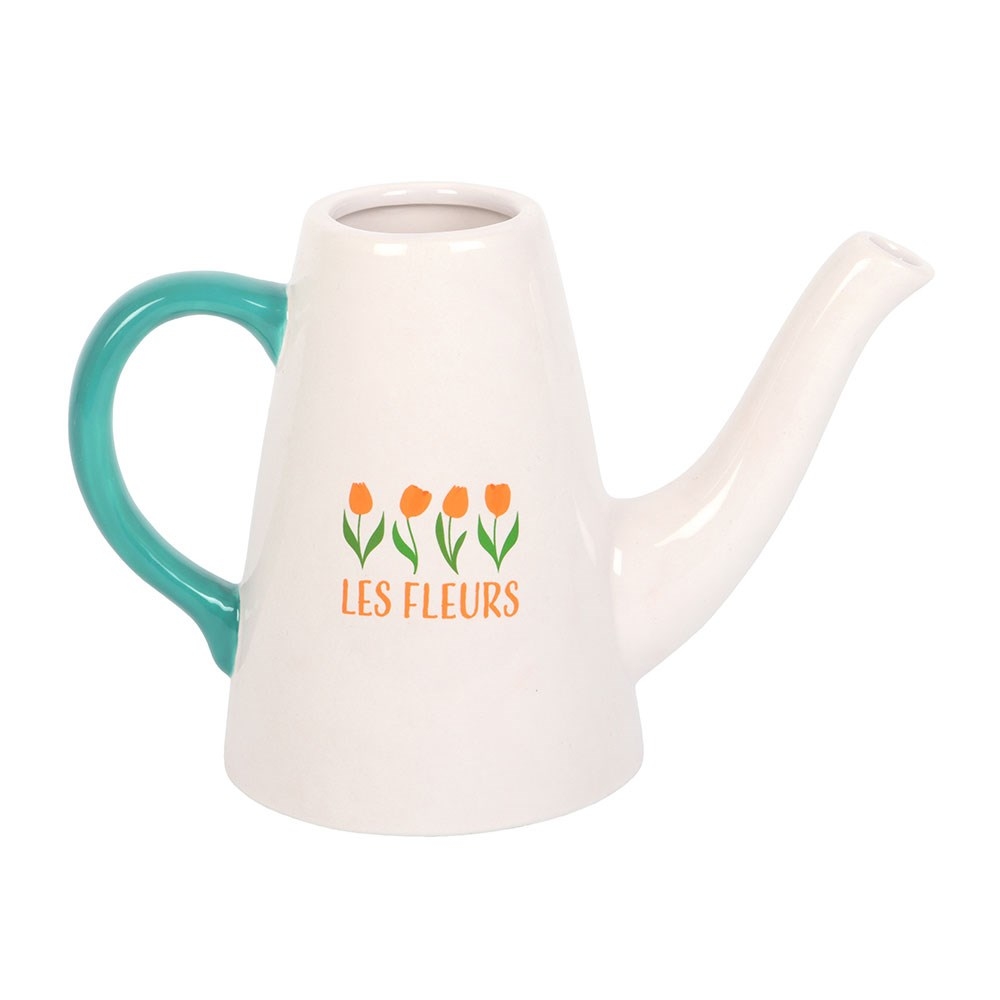 Something Different - Les Fleurs Tulip Ceramic Watering Can Vase - Multicolours